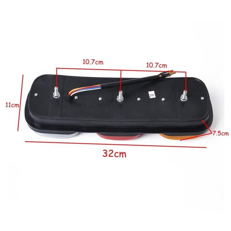 DC 24V Car Right Side Long Stripe Square Shape LED Collision Rear Light Brake Lights for Trailer / Truck