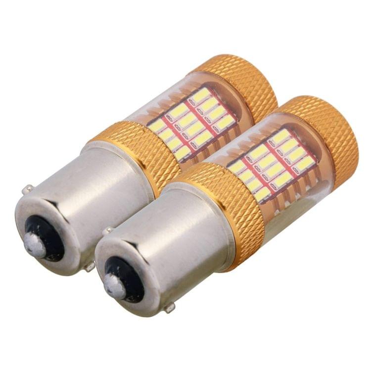 2 PCS 1156/BA15S 5W 540LM White Light 54 SMD 4014 LED Car Brake Light Tail Light Bulb, DC 12V(White Light)