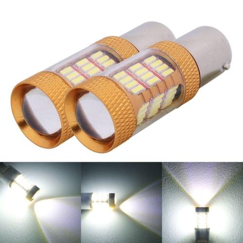 2 PCS 1156/BA15S 5W 540LM White Light 54 SMD 4014 LED Car Brake Light Tail Light Bulb, DC 12V(White Light)