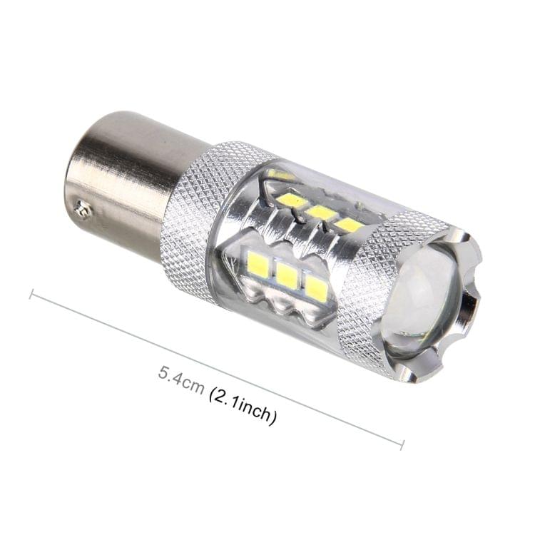 2 PCS 1157 / BAY15D 5W 250LM 6000K Car Auto Brake Lights 16LEDs SMD-2835 Lamps, DC 12V(White Light)