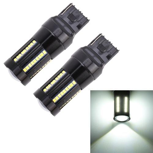 2 PCS T20 / 7440 DC9-16V / 8.2W / 6000K / 655LM Car Auto Reversing Lights / Turn Light 66LEDs SMD-2016 Lamps