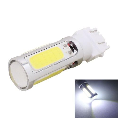 2PCS T25 Dual Wires 1250LM 20W + 5W 5 x COB LED White Light Brake Light Daytime Running Light Bulb, DC 12V