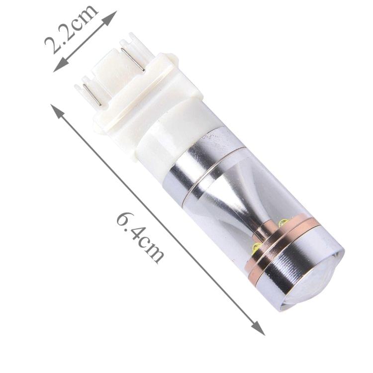 2 PCS T25/3157 Dual Wires 2300 LM 6000K 30W White Light 6 LED CREE Canbus Car Brake Light Bulb, DC 12V