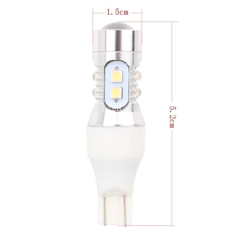 T15 50W 600LM 5500K  White Light 10 SMD-2828-LEDs Car Foglight , Constant Current , DC12-24V