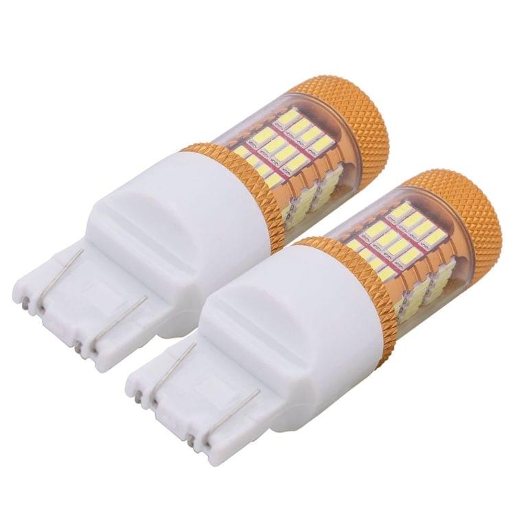 2 PCS  T20 W21/5W 7443 5W 540LM White Light 54 SMD 4014 LED Car Brake Light Tail Light Bulb, DC 12V(White Light)