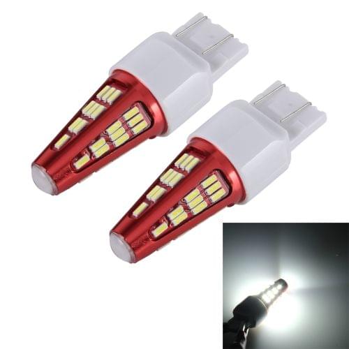 2 PCS T20-7443 10W 800LM 6000K 48 SMD-4014 LEDs Canbus Car Brake Light Lamp, DC 12V(White Light)