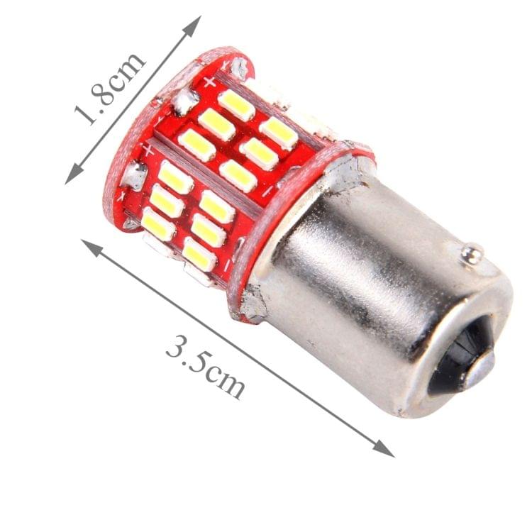 2 PCS 1156/BA15S 5W 500 LM 6000K White Light 54 LED SMD 3014 Canbus Car Brake Light Tail Light Bulb, DC 12V