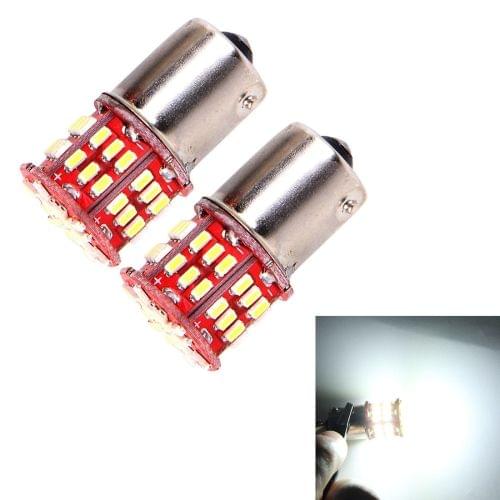 2 PCS 1156/BA15S 5W 500 LM 6000K White Light 54 LED SMD 3014 Canbus Car Brake Light Tail Light Bulb, DC 12V