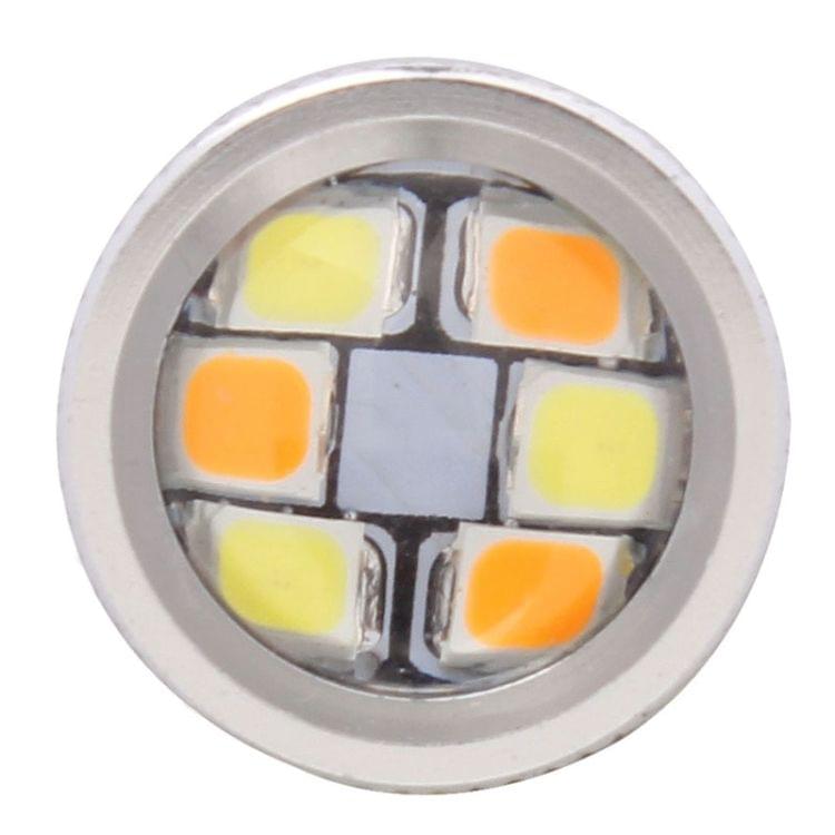 T20/7443 8W 420LM White + Yellow Light 42 LED 2835 SMD Car Brake Light Steering Light Bulb, DC 12V