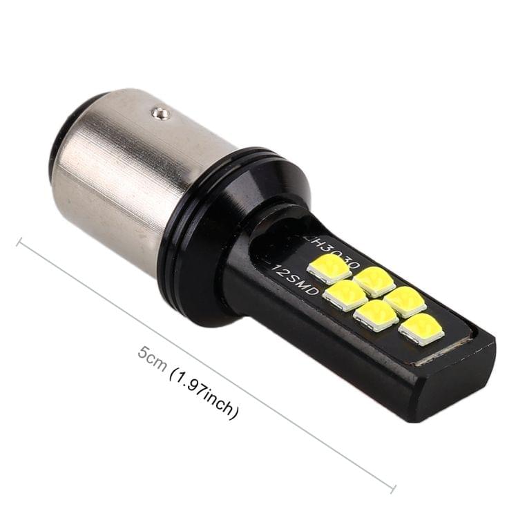 2 PCS 1157 DC9-16V / 3.5W Car Auto Brake Lights 12LEDs SMD-ZH3030 Lamps, with Constant Current(White Light)