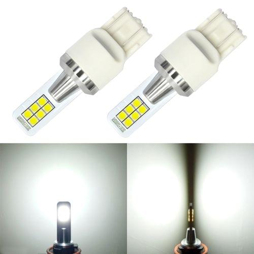 2 PCS T20 / 7443 12W 330LM Car Auto Brake Lights 12LEDs SMD-3030 Lamps, DC 12V-24V(White Light)