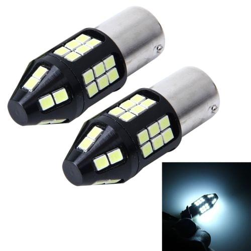 2 PCS 1156 10W 650LM 6000K Car Auto Brake Lights Turn Light Backup Light with 40 SMD-3030 LED Lamps, DC 12V(White Light)