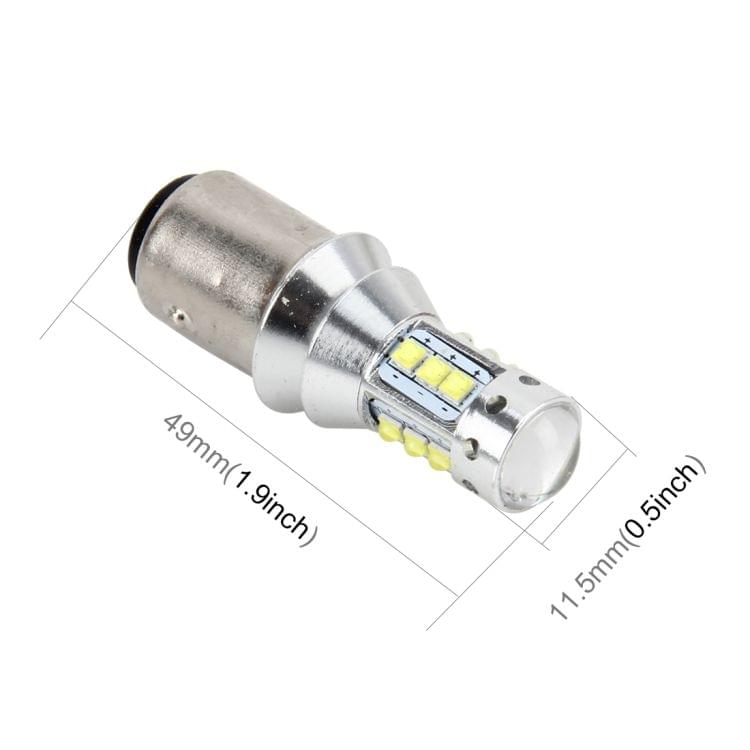 1157/BAY15D 50W 500LM 6000K Car Auto Brake Light Turn Lights 16 CREE Lamps, DC 12-24V(White Light)