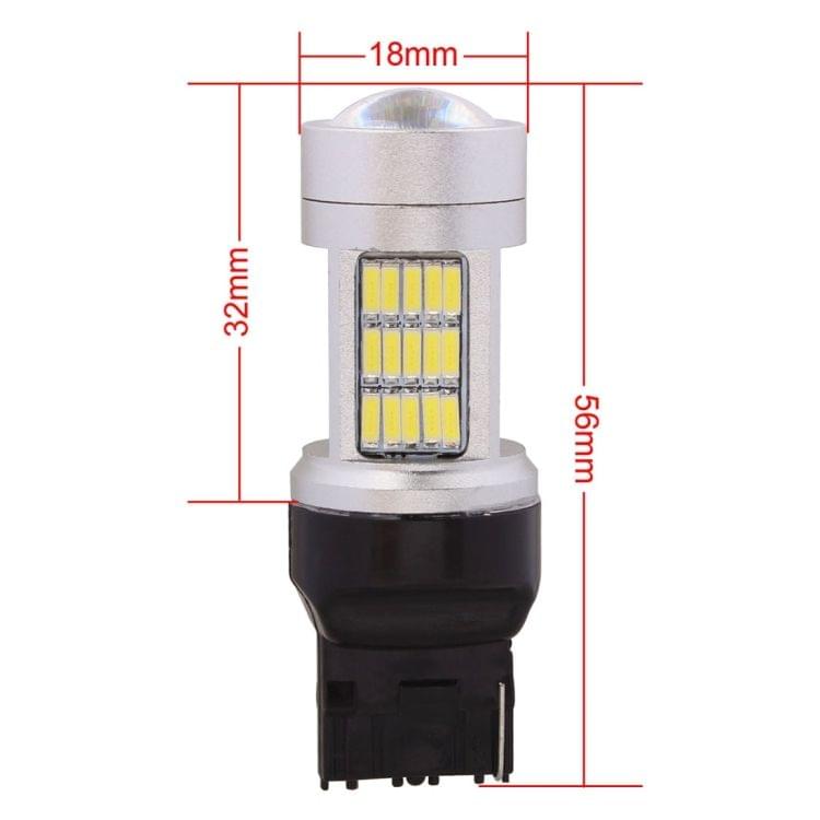 2 PCS  7440 10W 1080LM White Light 72 LED SMD 4014 Canbus Car Brake Light Tail Light Bulb, DC 12V