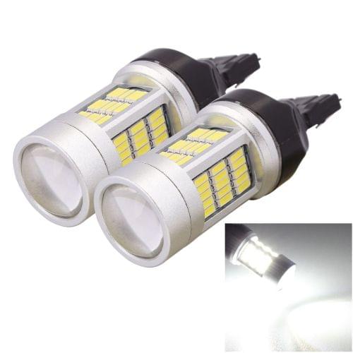 2 PCS  7440 10W 1080LM White Light 72 LED SMD 4014 Canbus Car Brake Light Tail Light Bulb, DC 12V