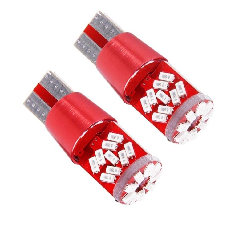 2 PCS T10 5W 27 SMD-3014 LEDs Car Clearance Light Lamp, DC 12V(Red Light)