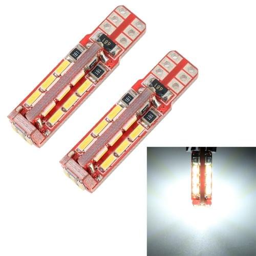 2 PCS T10 / W5W / 168 / 194 DC12V / 2.8W / 6000K / 200LM 27LEDs SMD-4014 Car Clearance Light(White Light)