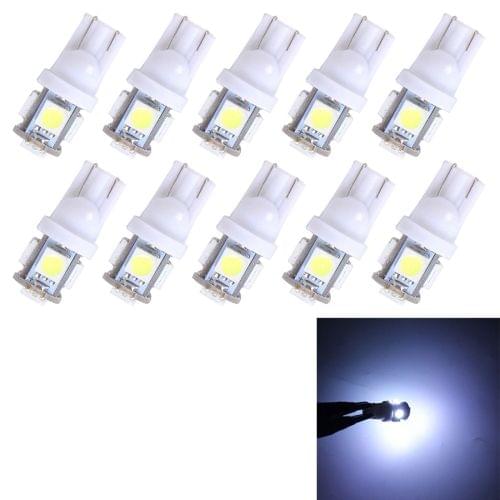 10PCS T10 3W 5500K SMD 5630 5 LED Car Clearance Lights Lamp, DC 12V(White Light)