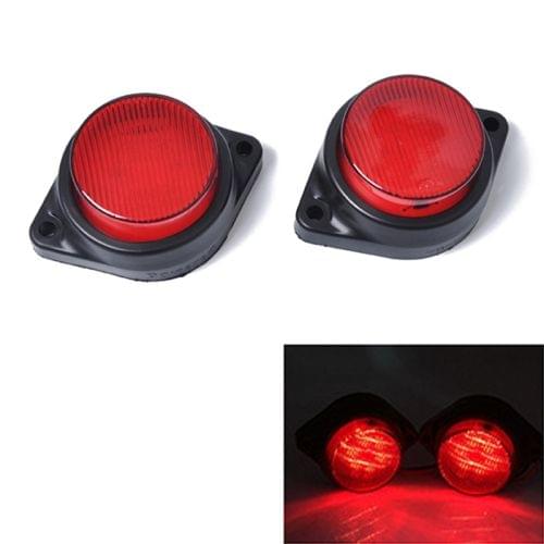 2 PCS 6LEDs Car Clearance Light Marker Light for Truck DC 24V(Red Light)