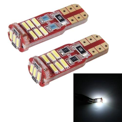 2PCS T10 2W 100LM 6000K 12 SMD-4014 LEDs Car Clearance Lights Lamp, DC 12V(White Light)