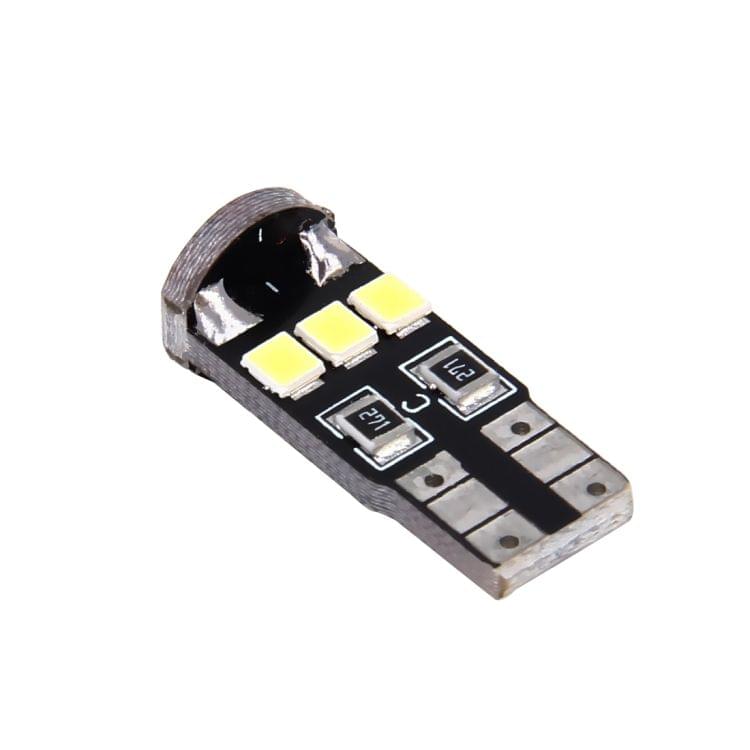 2 PCS T10/W5W/194/501 1.5W 90LM 6000K 9 SMD-3528 LED Bulbs Car Reading Lamp Clearance Light with Decoder, DC 12V