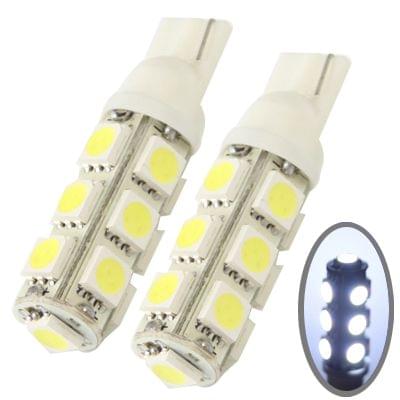 T10 White 13 LED 5050 SMD Car Signal Light Bulb (Pair)