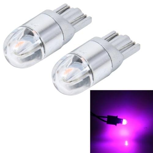 2 PCS T10 2W 2 SMD-3030 LED Car Clearance Lights Lamp, DC 12V (Pink Light)