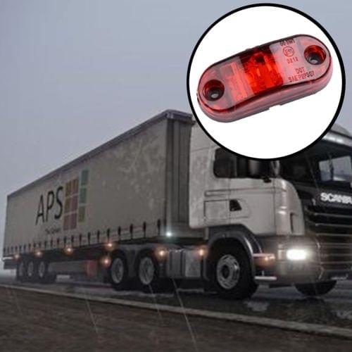 10 PCS 10-30V Car Truck Trailer Piranha LED Side Marker Blinker Lights Bulb, Red Light