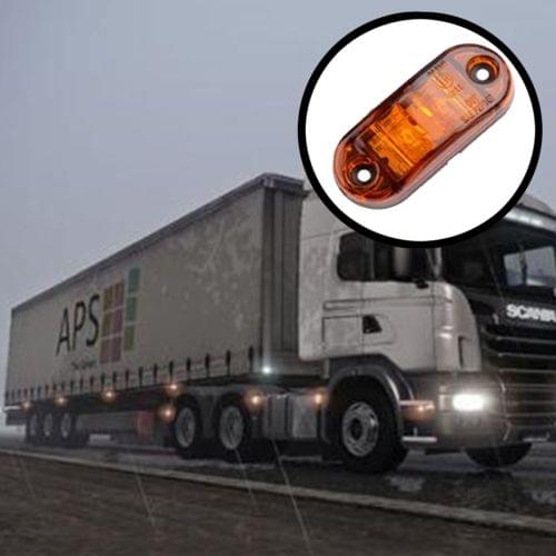 10 PCS DC 10-30V Car Truck Trailer Piranha LED Side Marker Indicator Lights Bulb Lamp, Light Color: Yellow