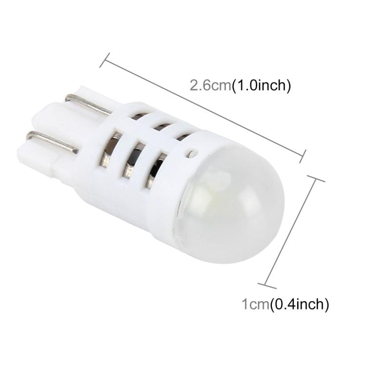2 PCS T10 3W 200LM 6000K Car Clearance Lights Car Marker Light with 1 SMD-3030-LED Lamps, DC 12V(White Light)