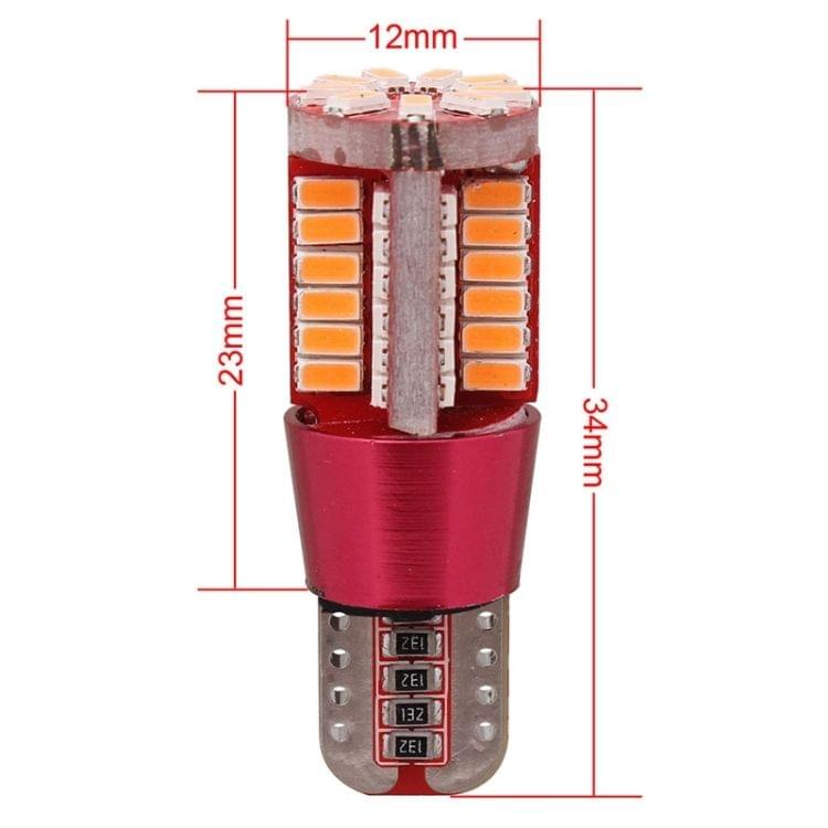 2 PCS T10 5W 285LM Pink Light 57 SMD 4014 LED Error-Free Canbus Car Clearance Lights Lamp, DC 12V