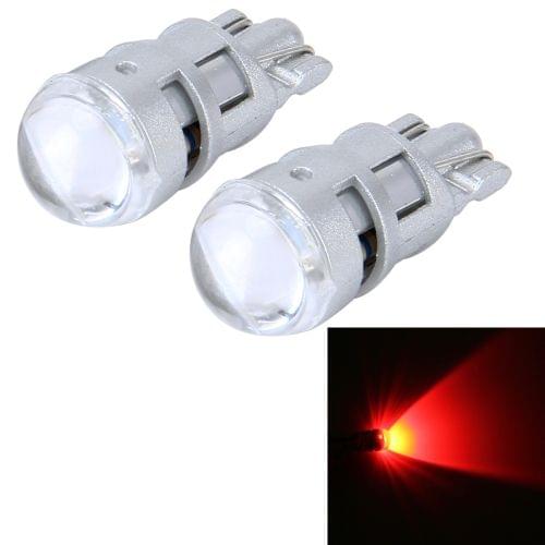 2 PCS T10 1W 50LM Car Clearance Light with SMD-3030 Lamp, DC 12V(Red Light)