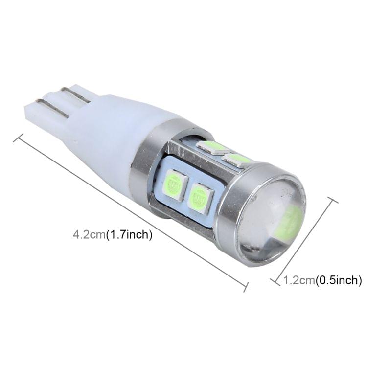 2 PCS T15 3W 240LM Car Clearance Lights Car Marker Light with 10 SMD-3030-LED Lamps, DC 12V(Ice Blue Light)