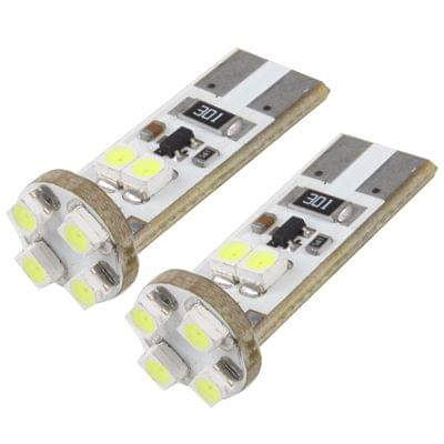 T10 White 8 LED Car Signal Light Bulb (Pair)