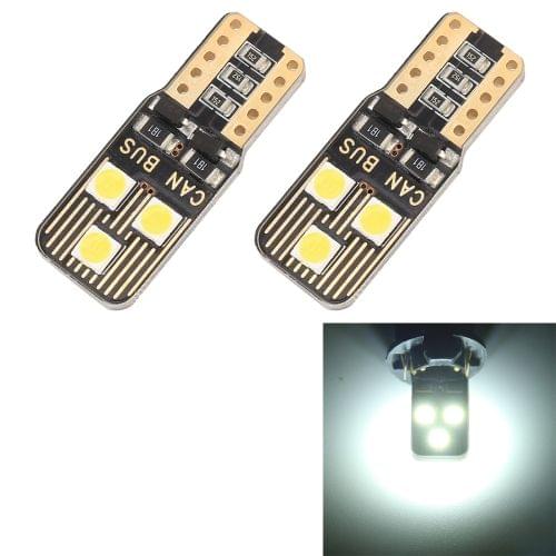 2 PCS T10 / W5W / 168 / 194 DC12V / 1.6W / 6000K / 110LM 6LEDs SMD-3030 Car Clearance Light, with Decoder (White Light)