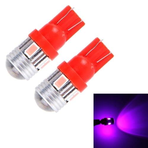 2 PCS T10 3W 6 LED SMD 5630 Pink Light Clearance Light.DC 12V.