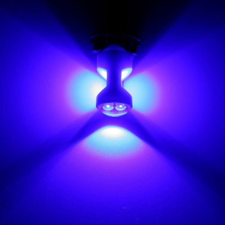 2 PCS T10 / W5W / 194 DC 12V 1.2W 6LEDs SMD-3030 Car Reading Lamp Clearance Light, with Projector Lens Light(Blue Light)