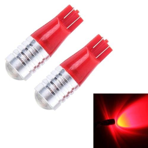 2 PCS T10 5W CREE 1 LED Red Light Clearance Light.DC 12V.