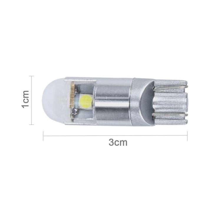 2 PCS T10 2.5W 200 LM 6000K 3 SMD-3030 LEDs Car Clearance Light Lamp, DC 12V(White Light)