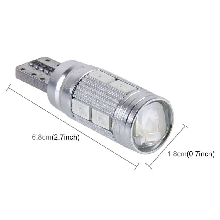 2 PCS T10 6W 10 SMD 5630 LED Error-Free Canbus Car Clearance Lights Lamp, DC 12V(Green Light)