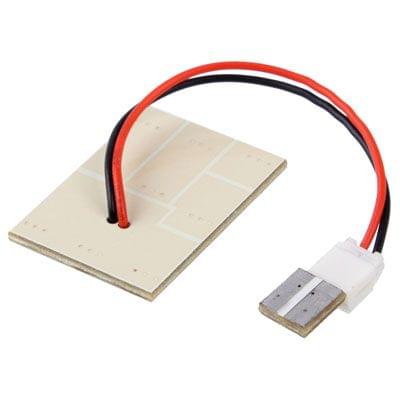 Red 9 LED Car Interior Lamp with T10 Dome + BA9S Festoon Adapter
