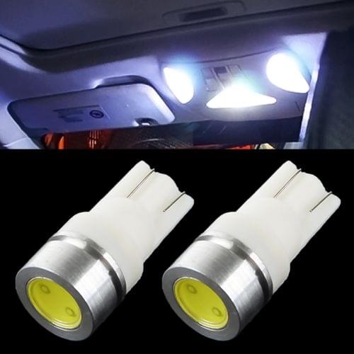 2 PCS T10 1 LED White Light Vehicle Car Signal Light Bulb(White)