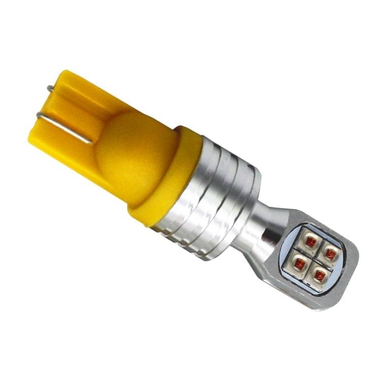 2 PCS  T10/W5W 40W 800 LM 6000K Car Clearance Light Reading Light License Light with 8 Lamp, DC 12V(Yellow Light)