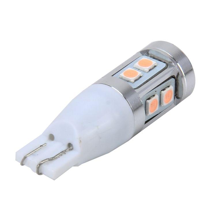 2 PCS T15 3W 240LM Car Clearance Lights Car Marker Light with 10 SMD-3030-LED Lamps, DC 12V(Pink Light)