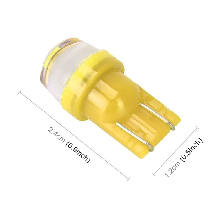 2 PCS T10/W5W/194/501/168 0.6W 35LM 6000K 2835-LED Bulbs Car Reading Lamp Clearance Light, DC 12V(Yellow Light)