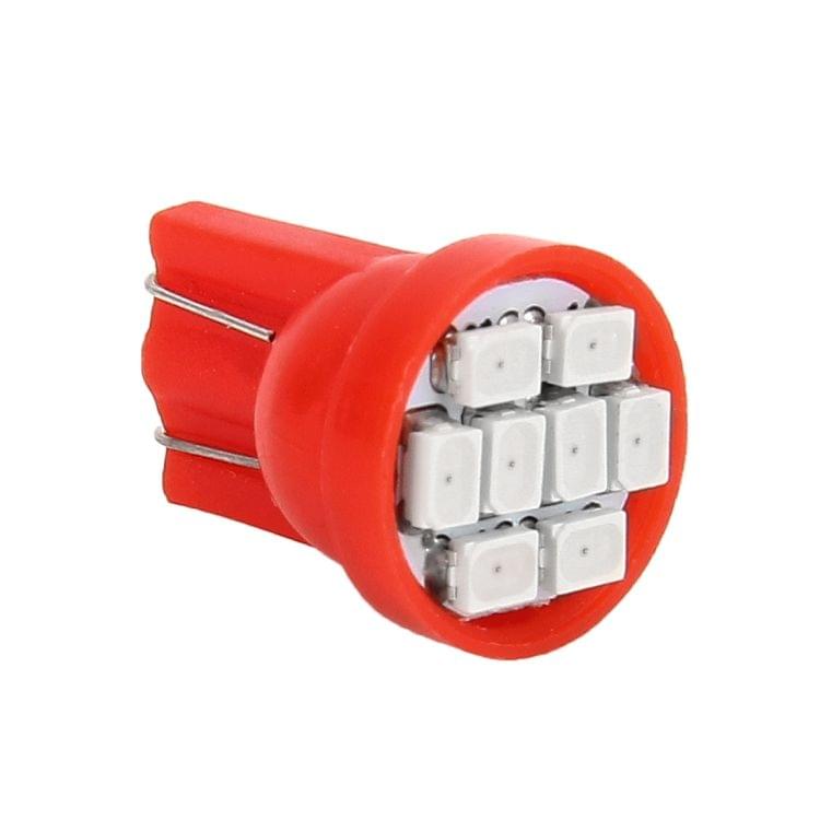 10 PCS T10 8 LED Car Signal Light Bulb(Red Light)