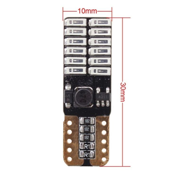 2 PCS T10 4.8W 720LM Blue Light 24 SMD 4014 LED Error-Free Canbus Car Clearance Lights Lamp, DC 12V