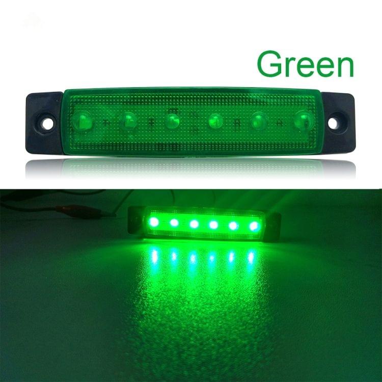 4 PCS 12V 6 SMD Auto Car Bus Truck Wagons External Side Marker Lights LED Trailer Indicator Light Rear Side Lamp(Green)
