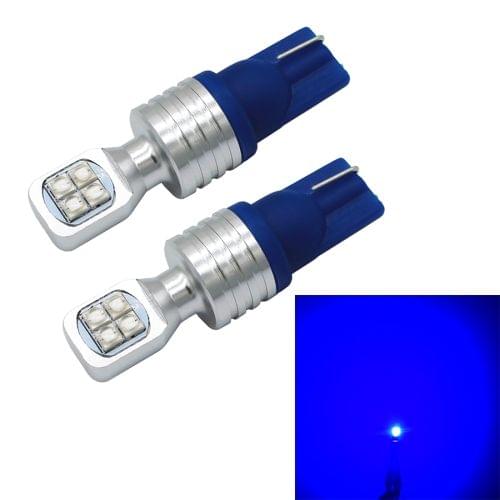 2 PCS  T10/W5W 40W 800 LM 6000K Car Clearance Light Reading Light License Light with 8 Lamp, DC 12V(Blue Light)