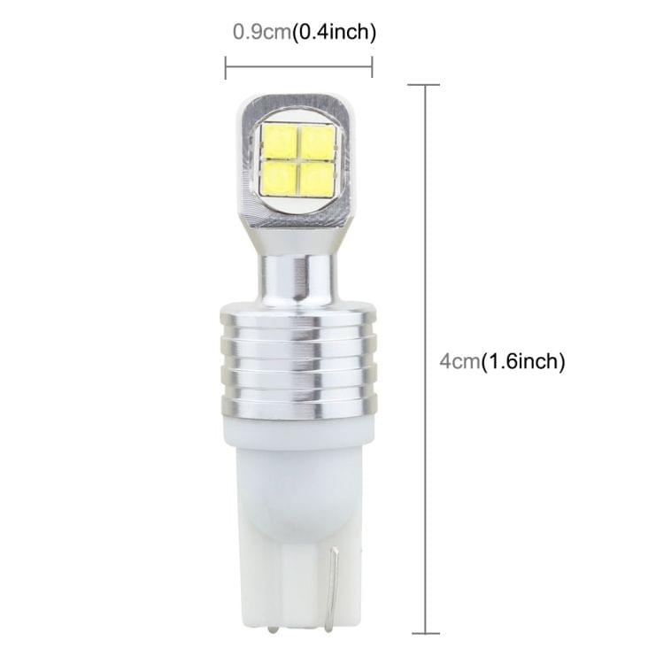 2 PCS  T10 40W 800 LM 6000K Car Clearance Light Reading Light License Light with 8 CREE Lamp, DC 12V(White Light)